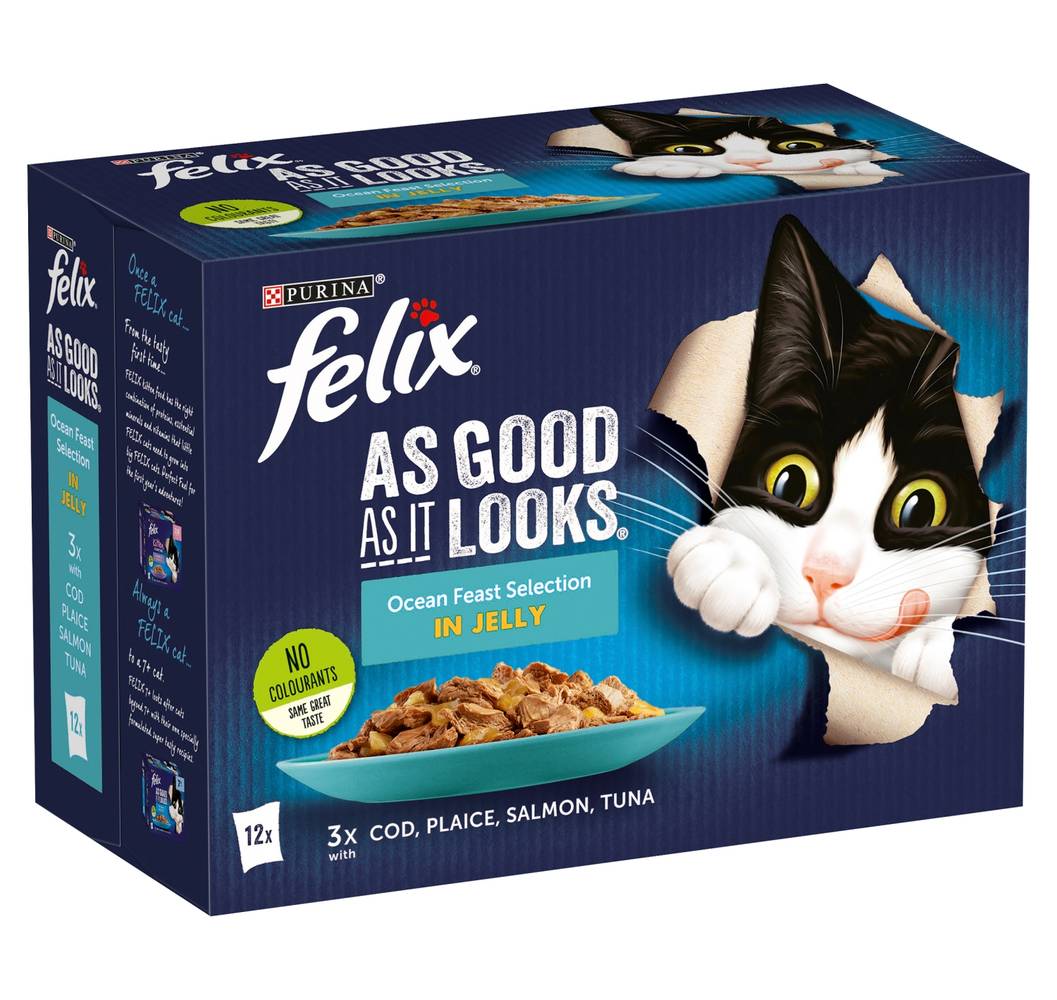 Felix As Good As It Looks Ocean Feasts Cat Food 12 x 85g