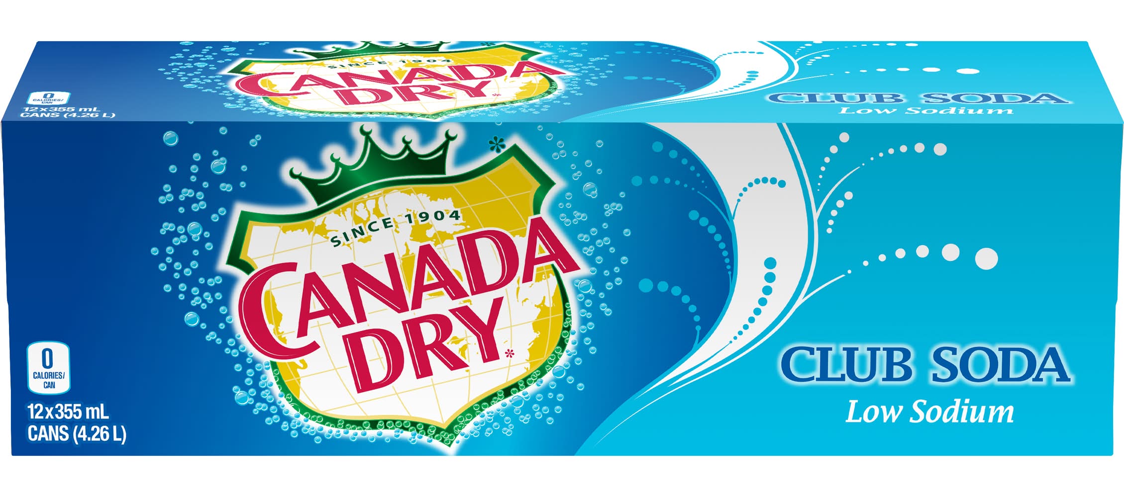 Canada Dry Low Sodium Club Soda (12 x 355 ml)