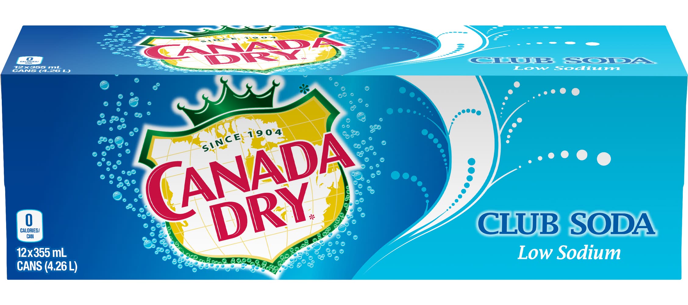 Canada Dry Low Sodium Club Soda (12 x 355 ml)