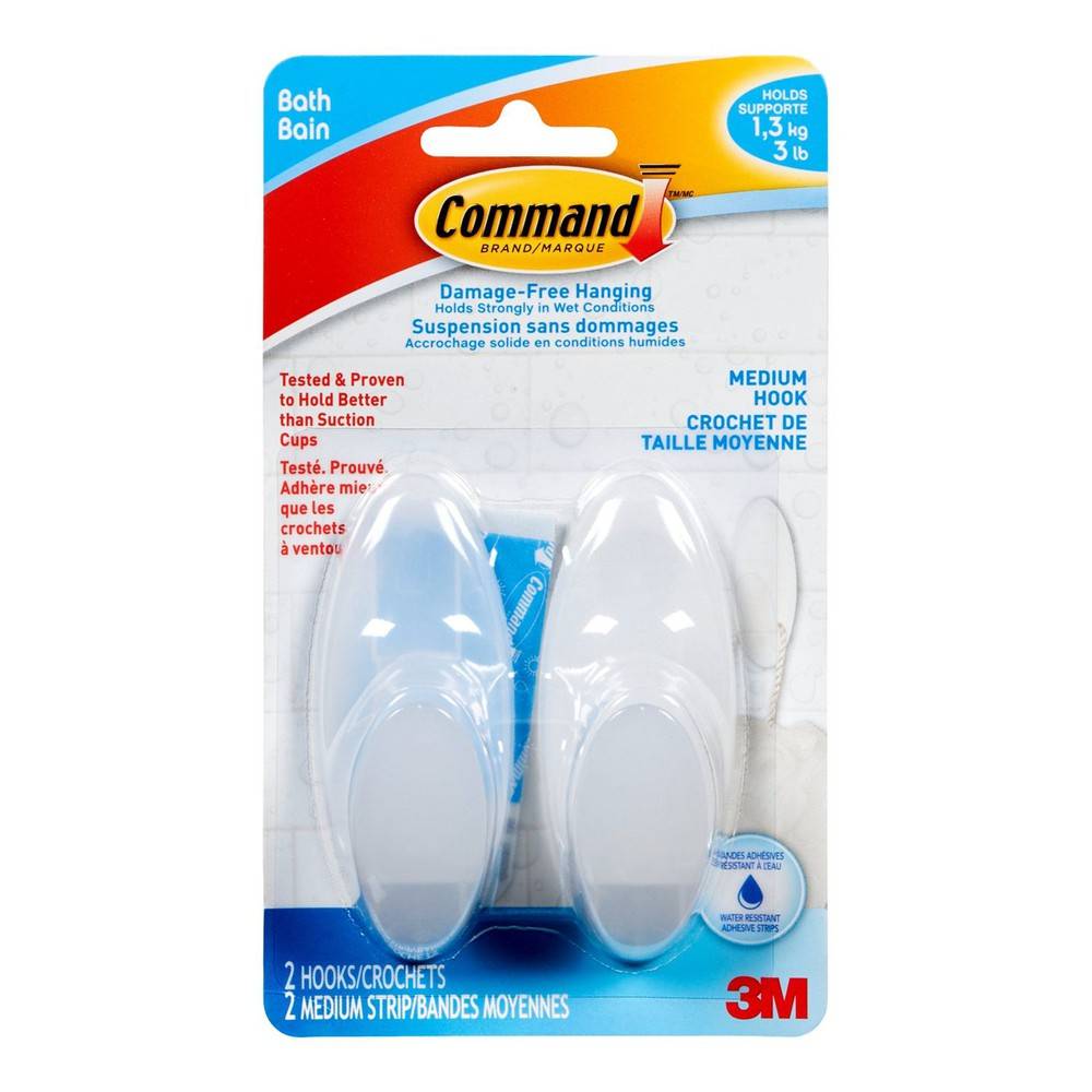 3M Command Medium Bath Hooks