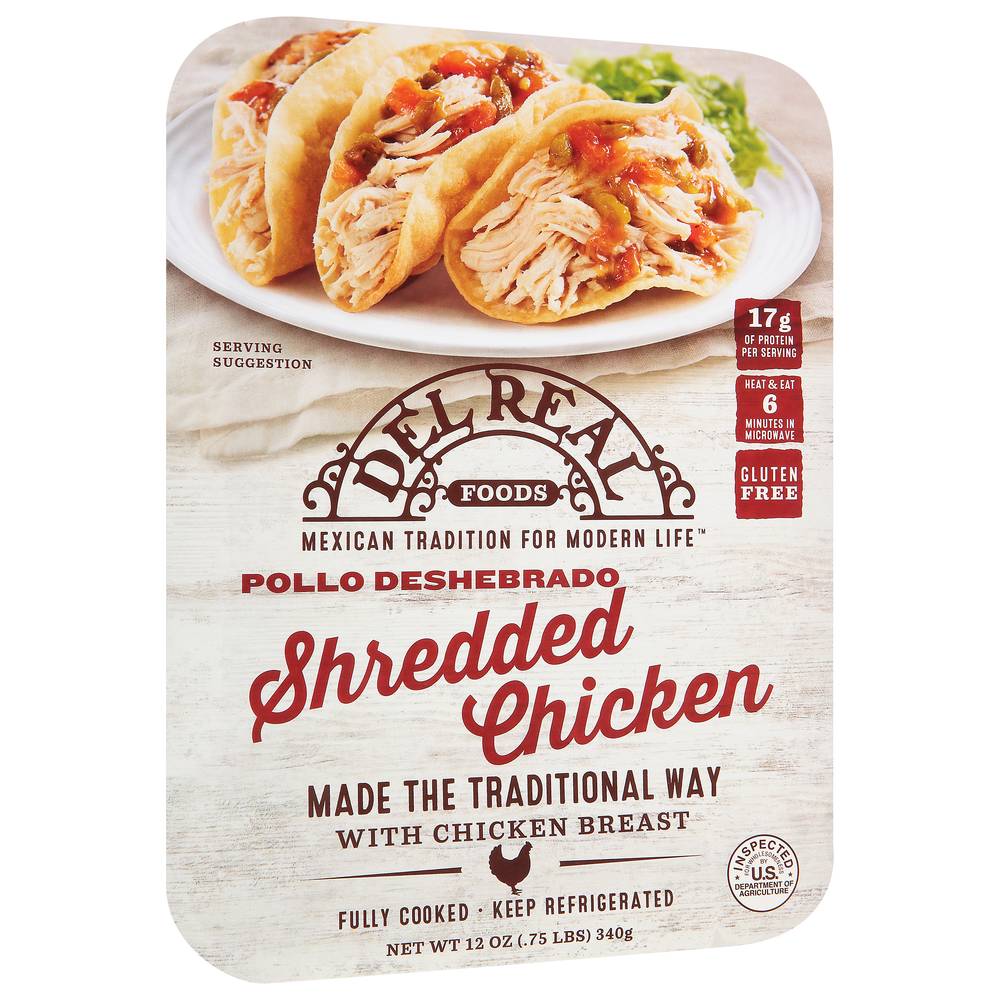 Del Real Foods Pollo Desherbrado Shredded Chicken (12 oz)