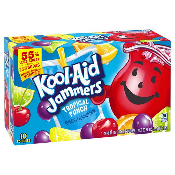 Kool-Aid Jammers Tropical Punch Artificially Flavored Soft DrinkKool-Aid Jammers Tropical Punch Artificially Flavored Soft Drink