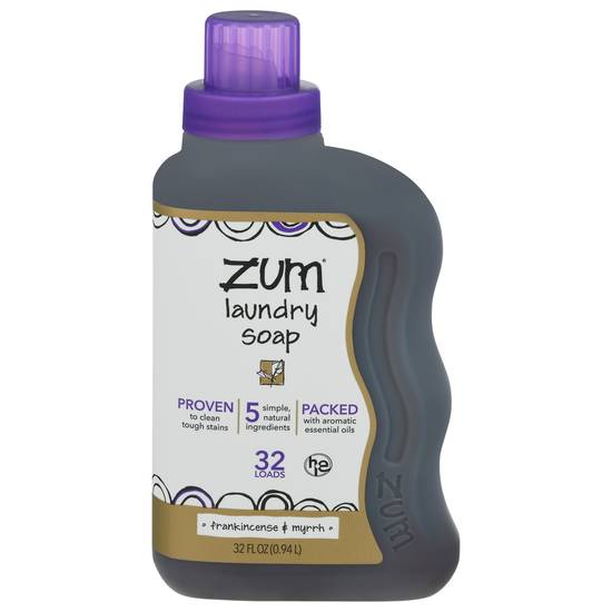 Zum Clean Frankincense & Myrrh Aromatherapy Laundry Soap (32 fl oz)