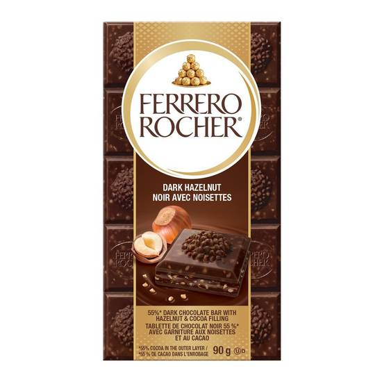 Ferrero Rocher Dark Hazelnut Chocolate Bar (90 g)