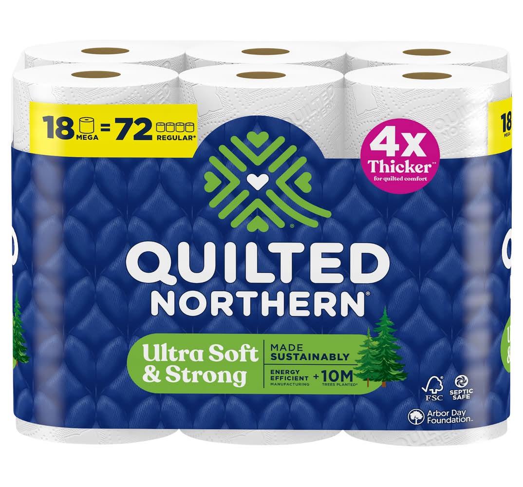 Quilted Northern 2 Ply Ultra Soft & Strong Toilet Paper Mega Rolls (18 ct)