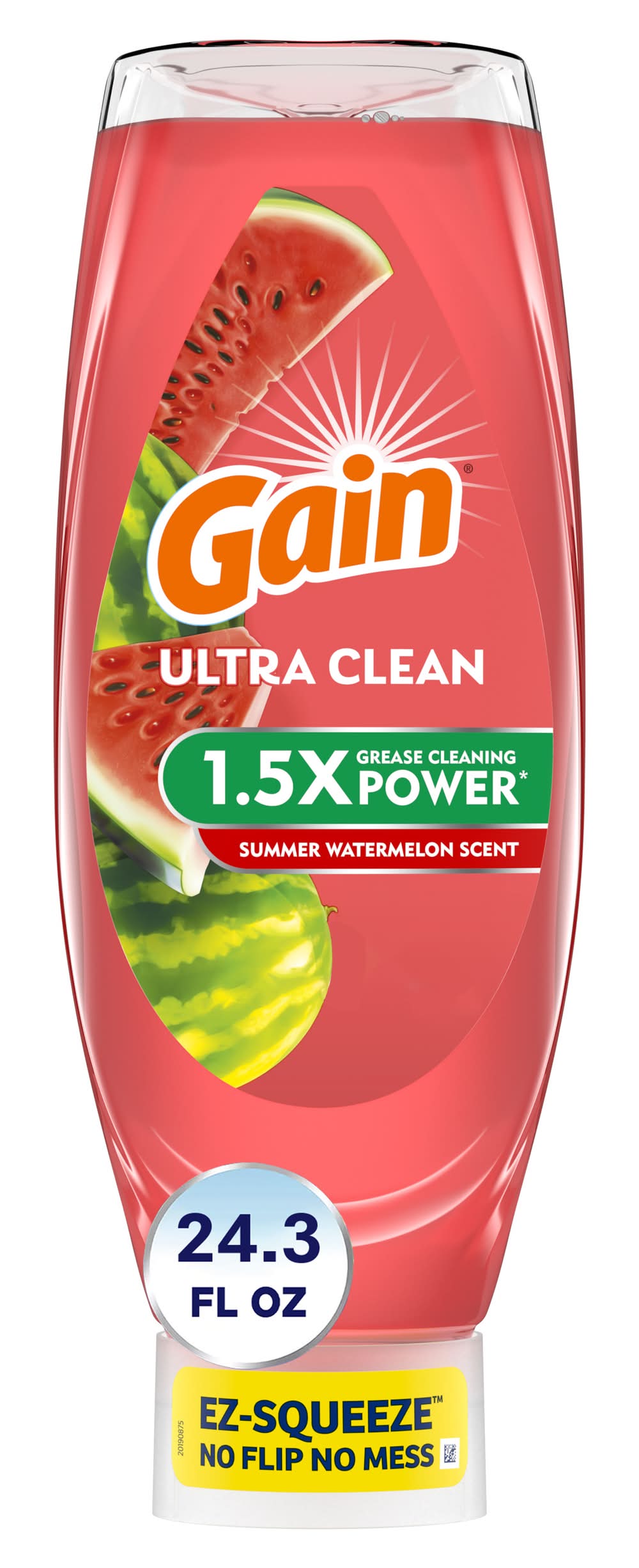 Gain Ultra Clean Ez Squeeze Dishwashing Liquid, Watermelon (24.3 fl oz)