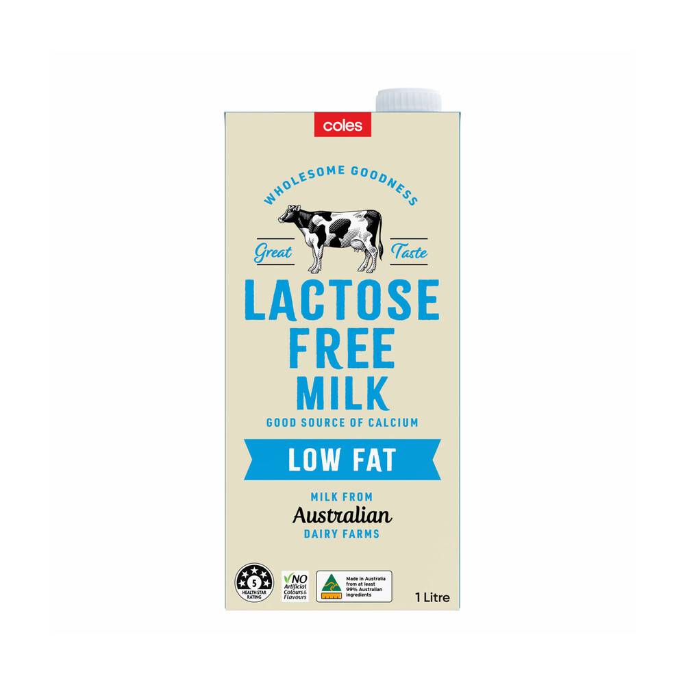 Coles Lactose Free Uht Low Fat Milk 1L