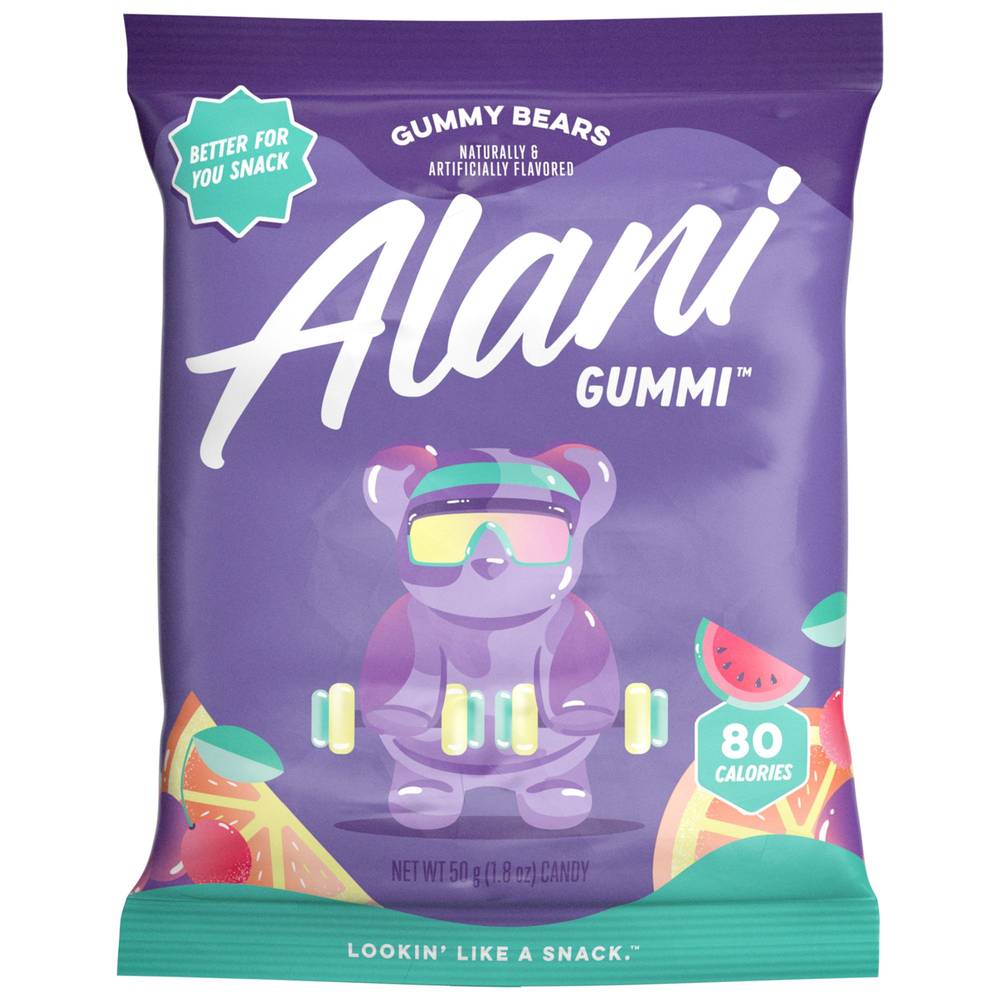Alani Nu Fit Snacks Gummy Bears - Fruit Punch, Grape, Watermelon (1 Pack)