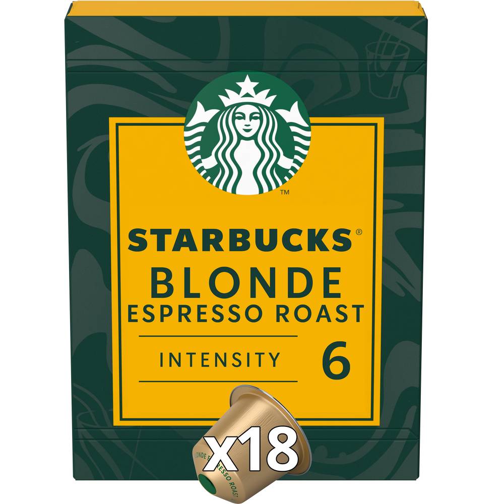 Starbucks - Café capsules nespresso blonde expresso (18 pièces, 94 g)