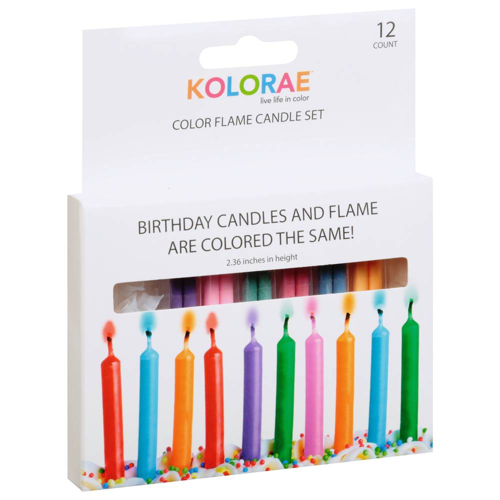 Kolorae Color Flame Birthday Candle Set (1.6 oz)