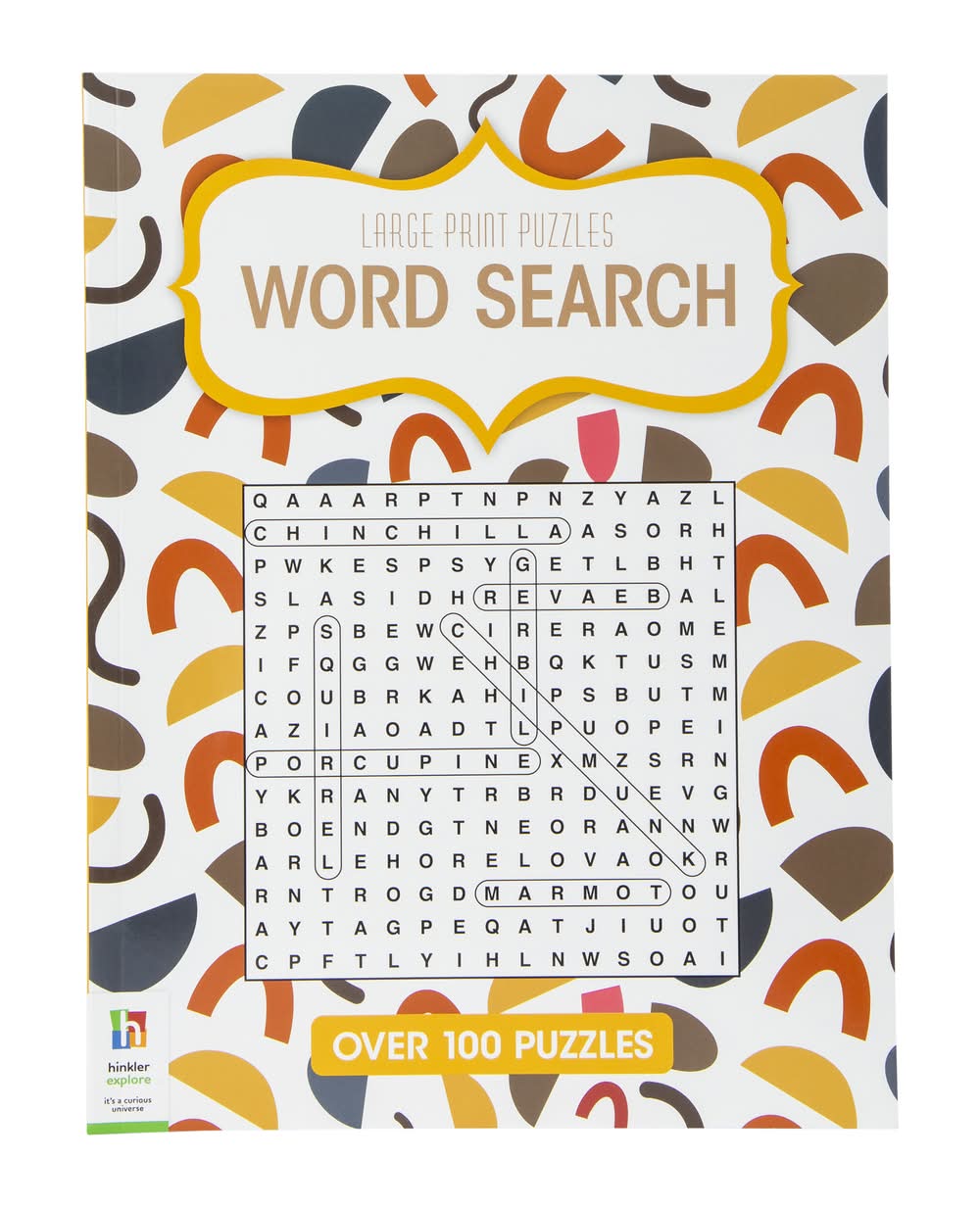 Large Print Puzzles Book With 100+ Word Search Puzzles