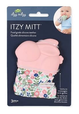itzy ritzy Teething Mitt - Blush Bunny