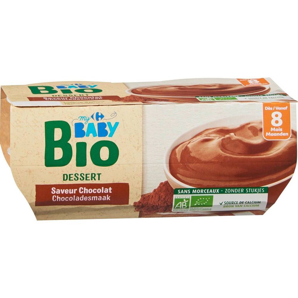 Carrefour Baby Bio - Desserts bébé, chocolat, Dès 8 mois (4)