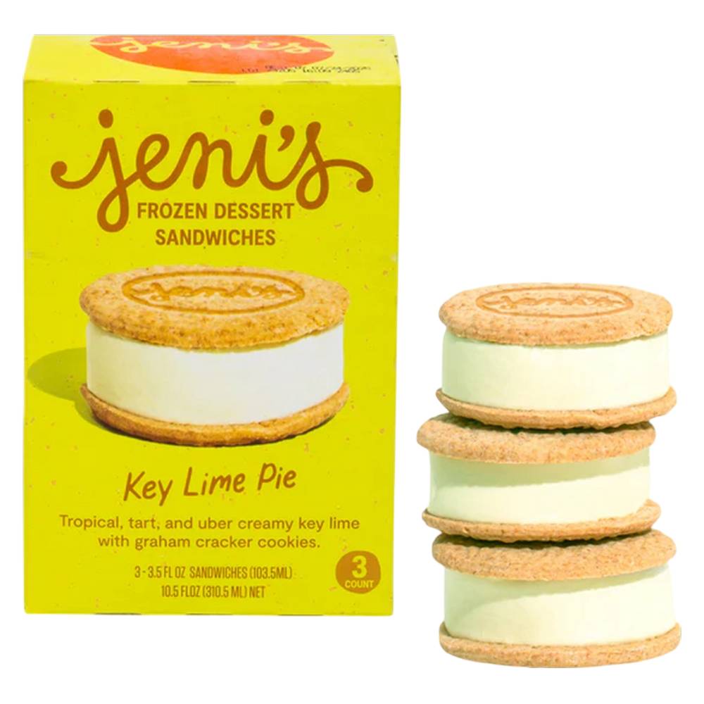 Jeni's Ice Cream Key Lime Target Frozen Dessert Sandwich (10.5 fl oz, 3 ct)