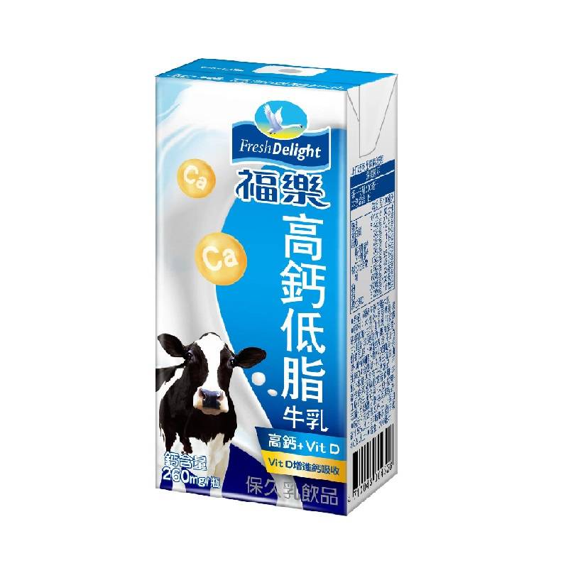 福樂低脂高鈣牛乳(保久乳)200ml <200ml毫升 x 1 x 6Bottle瓶>