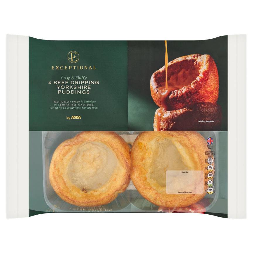 ASDA Exceptional Beef Dripping Yorkshire Puddings (4 pack)