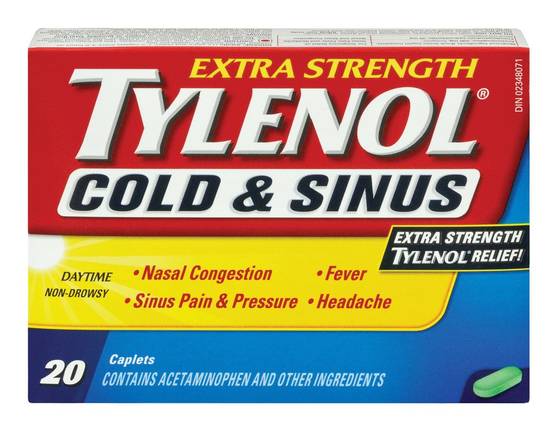 Tylenol Extra Strength Cold & Sinus Caplets (20 units)
