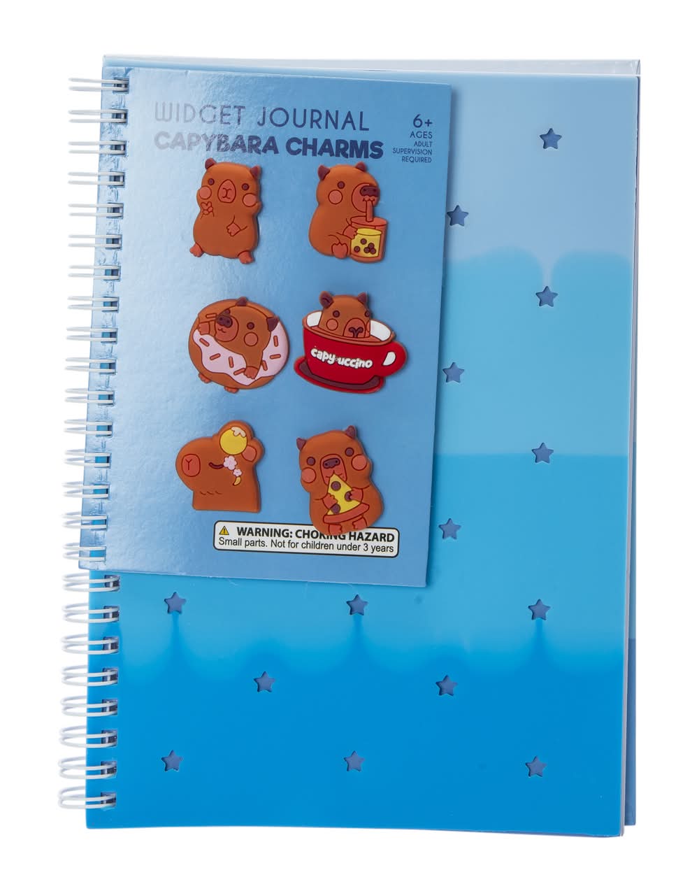 Silicone Widget Journal With Charms Blue