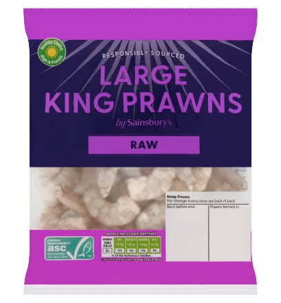 Sainsbury's Large Raw King Prawns (180g)