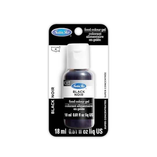 Satin Ice Food Color Gel 0.61 fl oz, Black