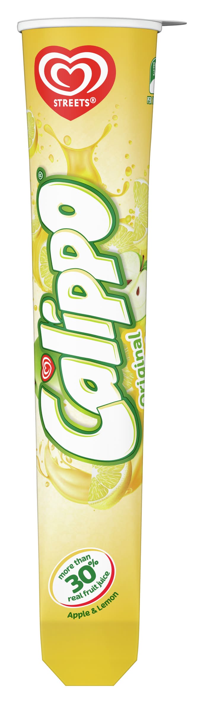 Calippo Portioned Ooh Singles Refreshing Water Ice Original Lemon Made With Real Fruit Juice (100mL)