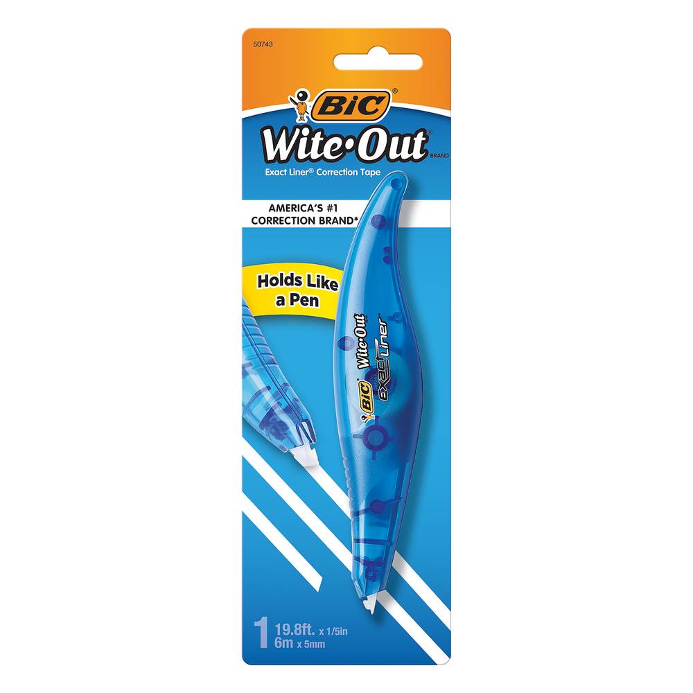 Bic Wite-Out Exact Liner 19.8 ft White Correction Tape