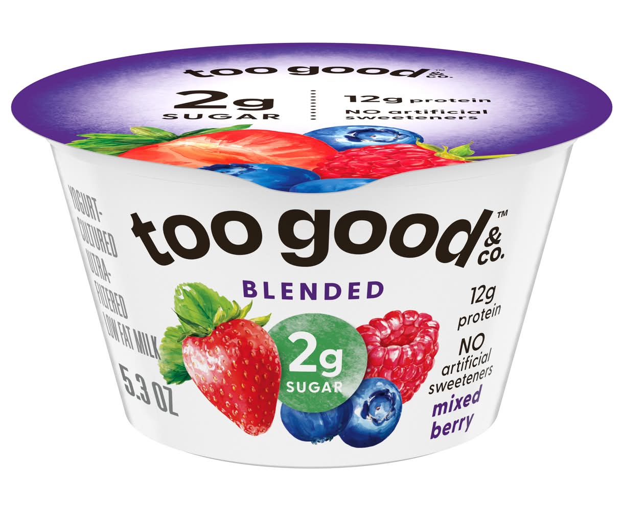 Two Good Mixed Berry Flavored Greek Low Fat Yogurt (5.3 oz)