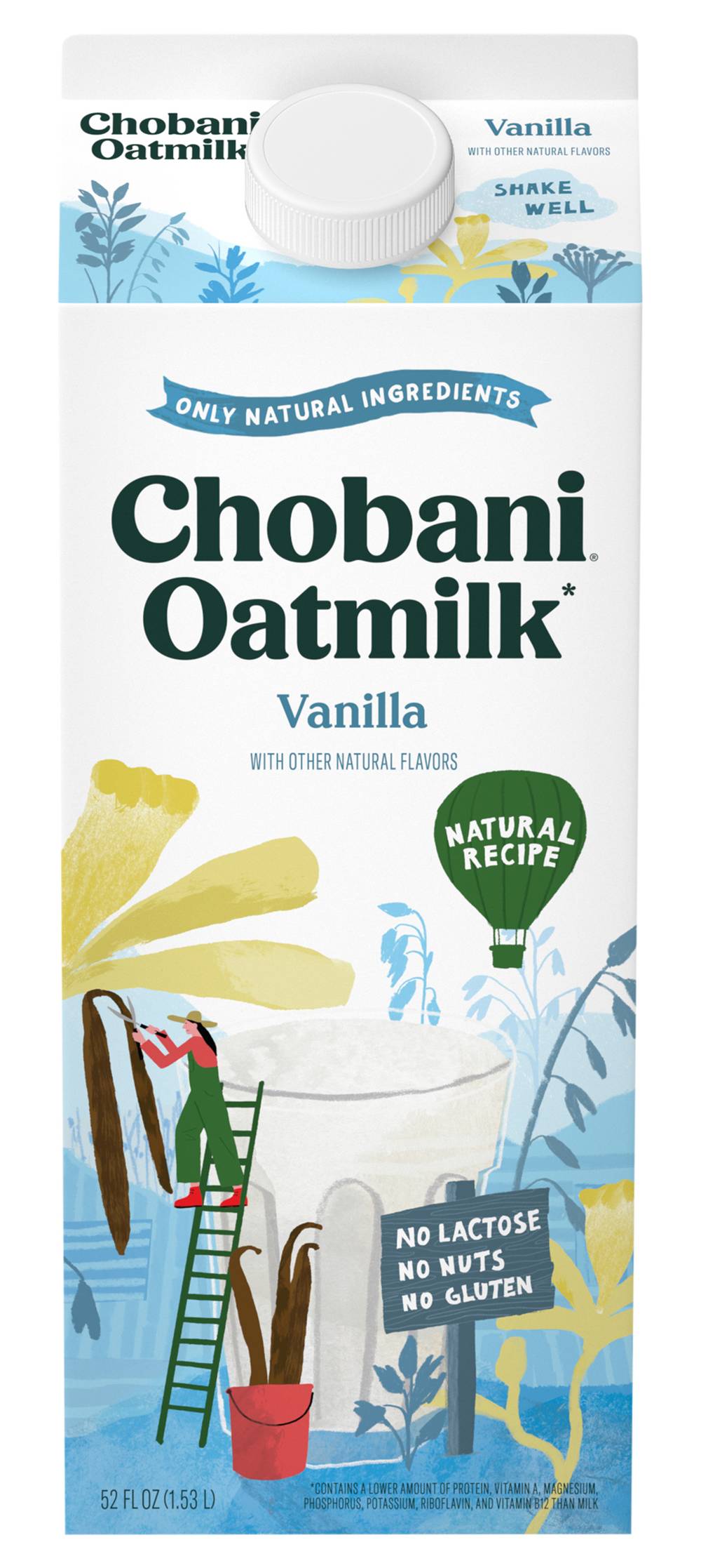 Chobani Oatmilk Drink, Vanilla (52 fl oz)