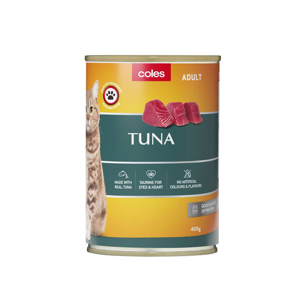 Coles Tuna Adult Cat Food 400g