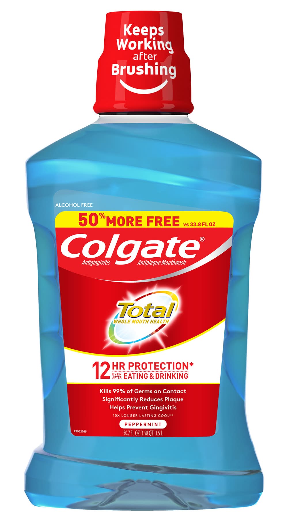 Colgate Total 12 Hr Pro Shield Mouthwash, Peppermint (50.7 fl oz)