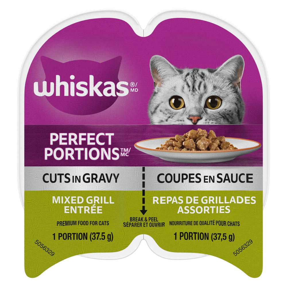 Whiskas Perfect Portions Cuts in Gravy Mixed Grill Entrée (75 g)