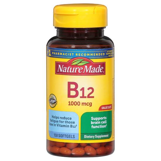 Nature Made 1000 Mcg Value Size Softgels Vitamin B12