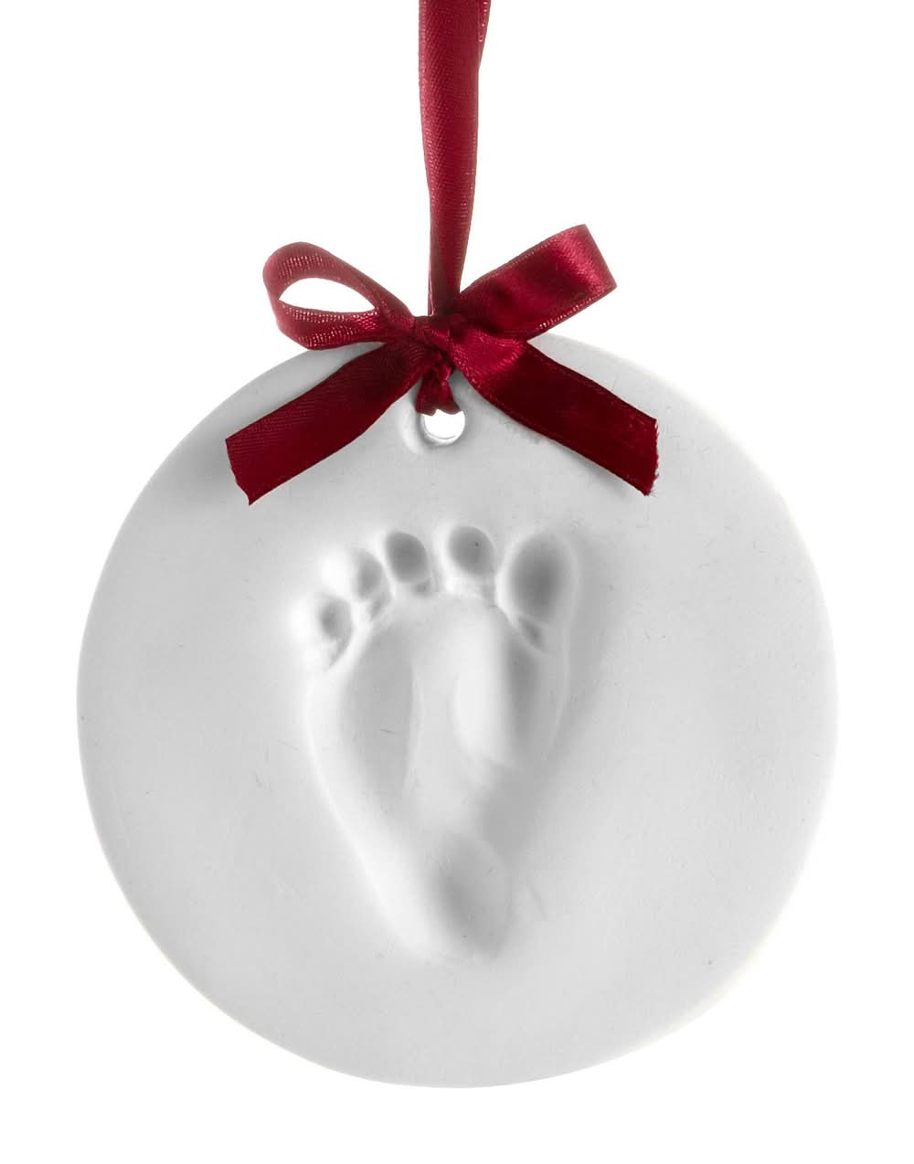 Pearhead Christmas Babyprints Hanging Ornament, White