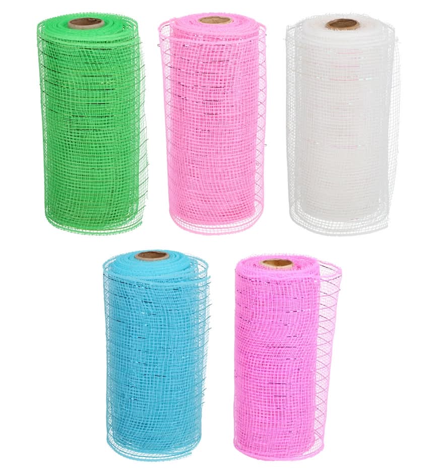 Easter Decorative Mesh Ribbon, 6in x 5yd, Assorted (5 ct)