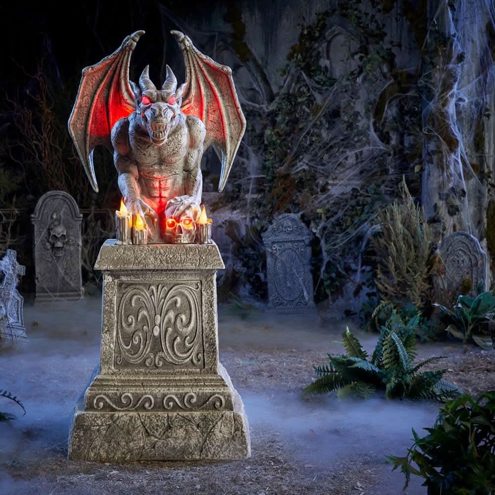 Home Accents Holiday 5.5 Ft Grave & Bones Led Gargoyle