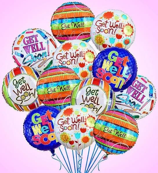 Get Well Mylar Balloons - Single