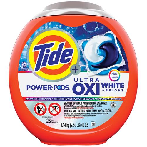 Tide Laundry Detergents Liquid Mega Pod Original With Oxi 25 Pacs