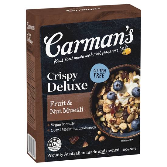 Carman's Deluxe Gluten Free Fruit & Nut Muesli 400g