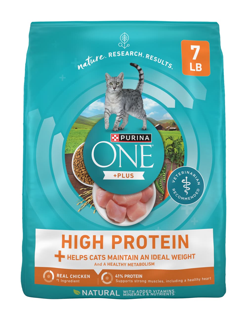 Purina One High Protein Smart Blend For Healthy Metabolism Dry Cat Food (7 lbs)