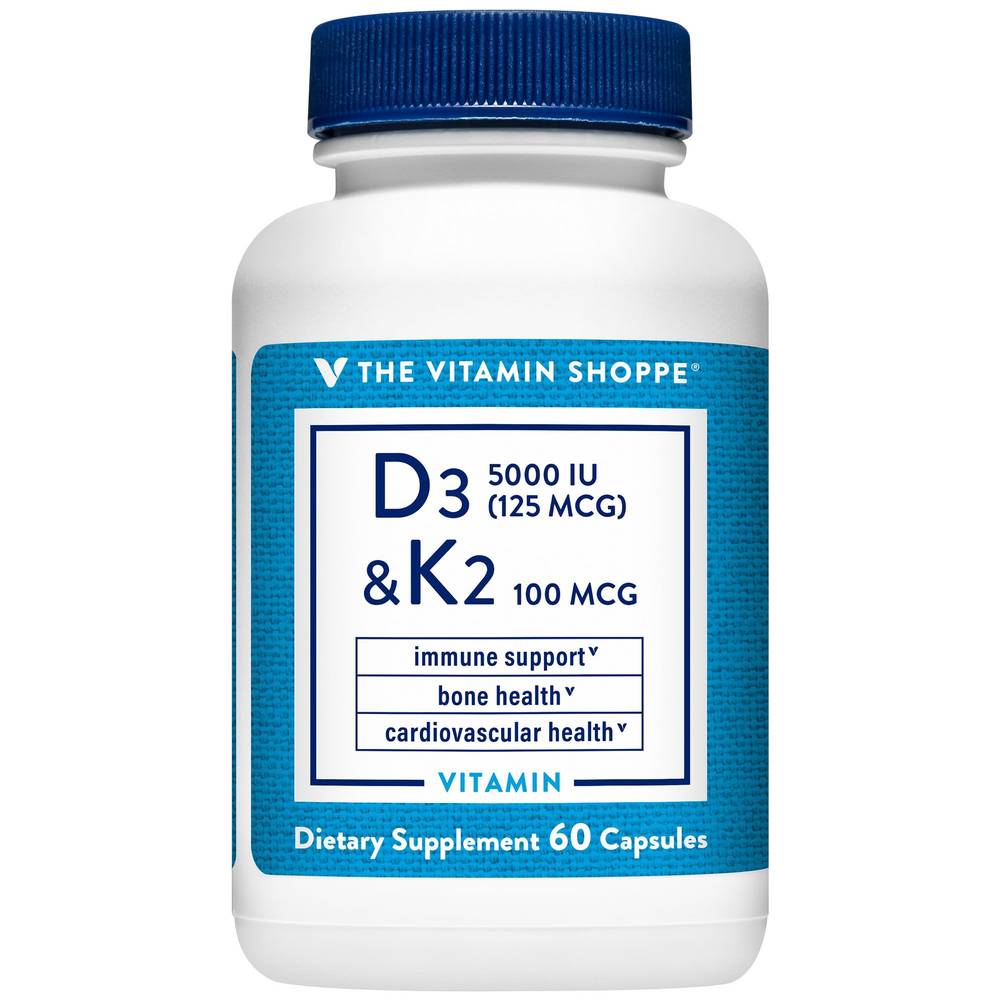 The Vitamin Shoppe D3 and K2 Supplements