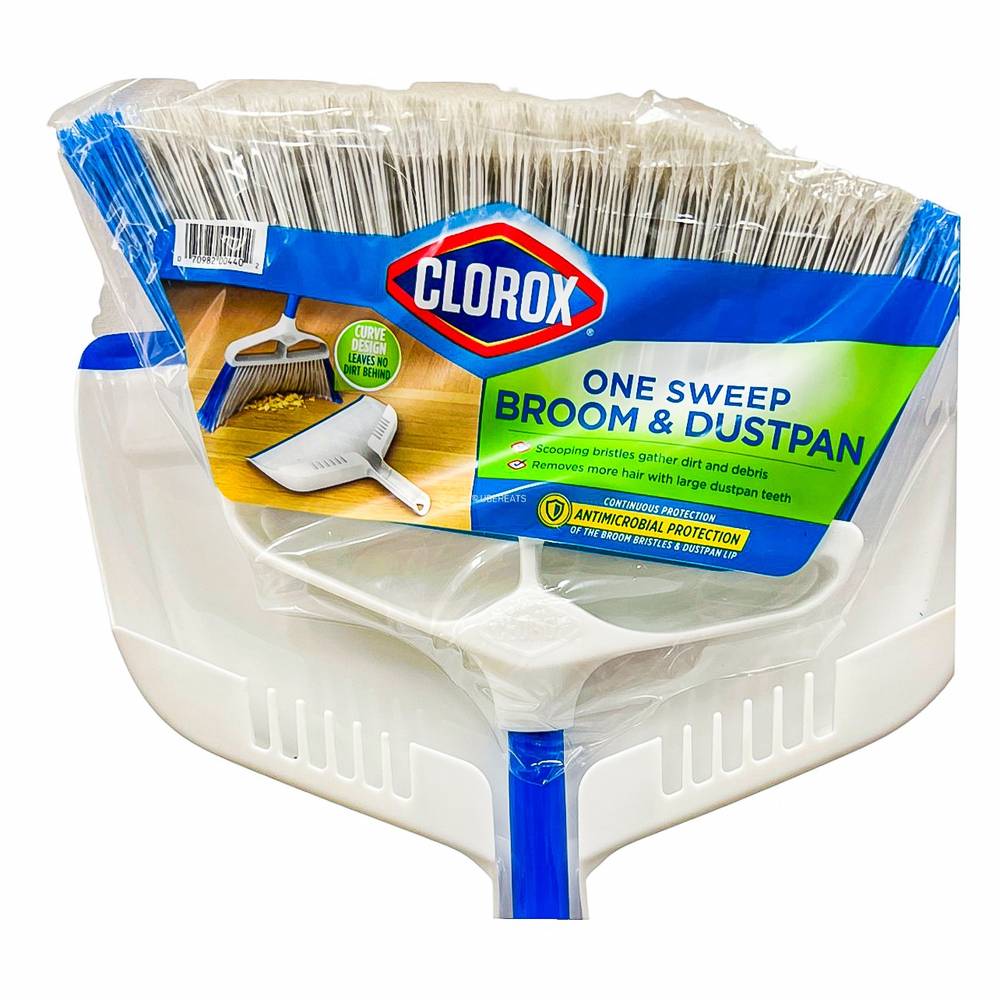 Clorox One Sweep Broom & Dustpan (2 ct)