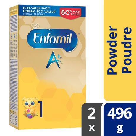 Enfamil A+ Baby Formula Powder Refill (2 ct, 496 g)