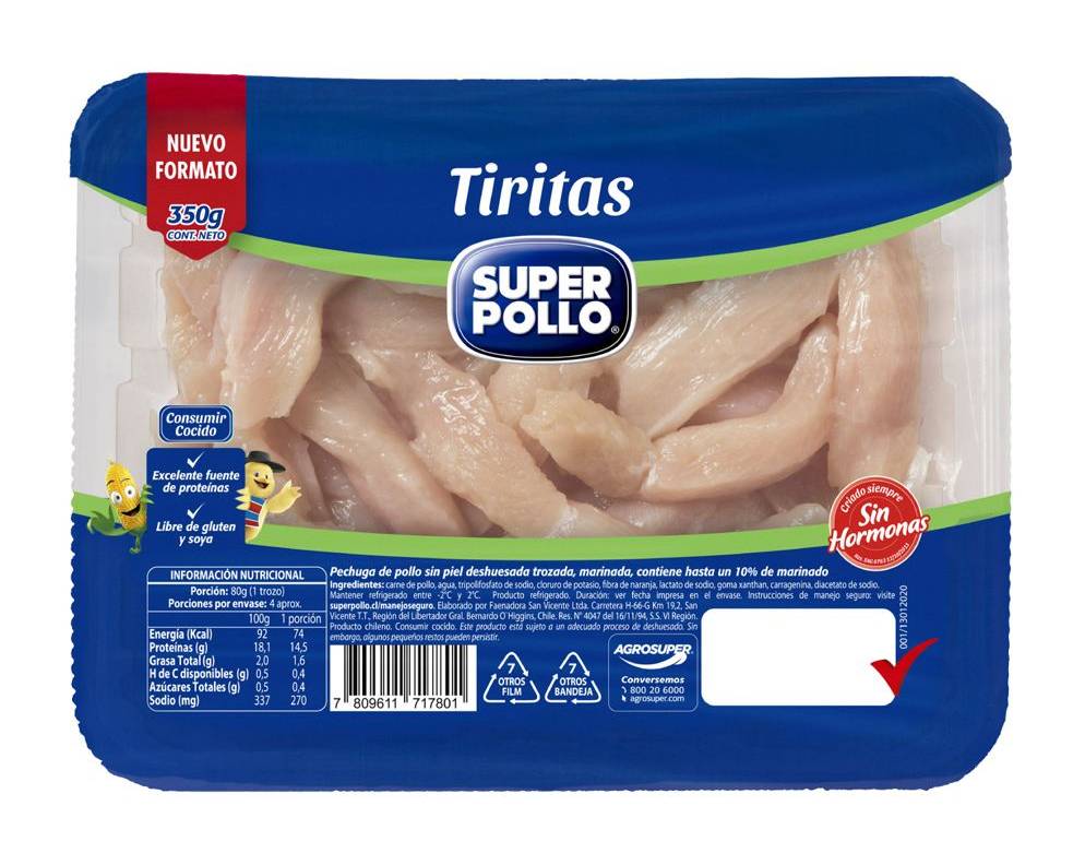 Super Pollo · Tiritas de pollo (350 g)