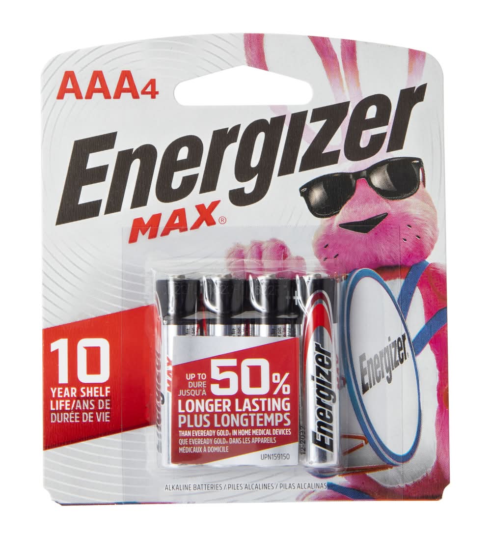 Energizer Max® Aaa Batteries 4-Pack