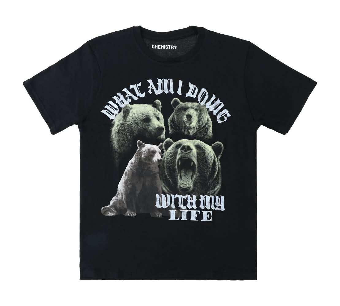 Bear Life Graphic Tee Medium Black