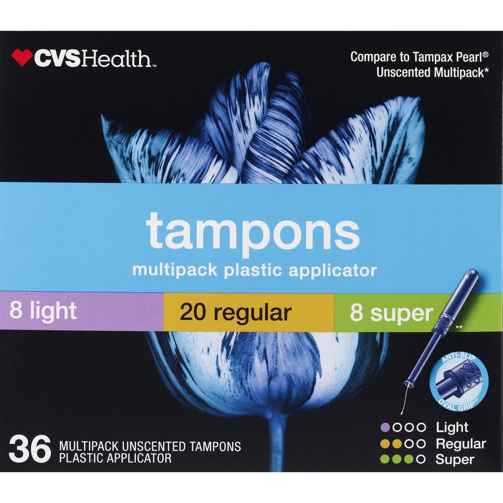 CVS Health Tampons Multi-Pack Unscented, 36 CT