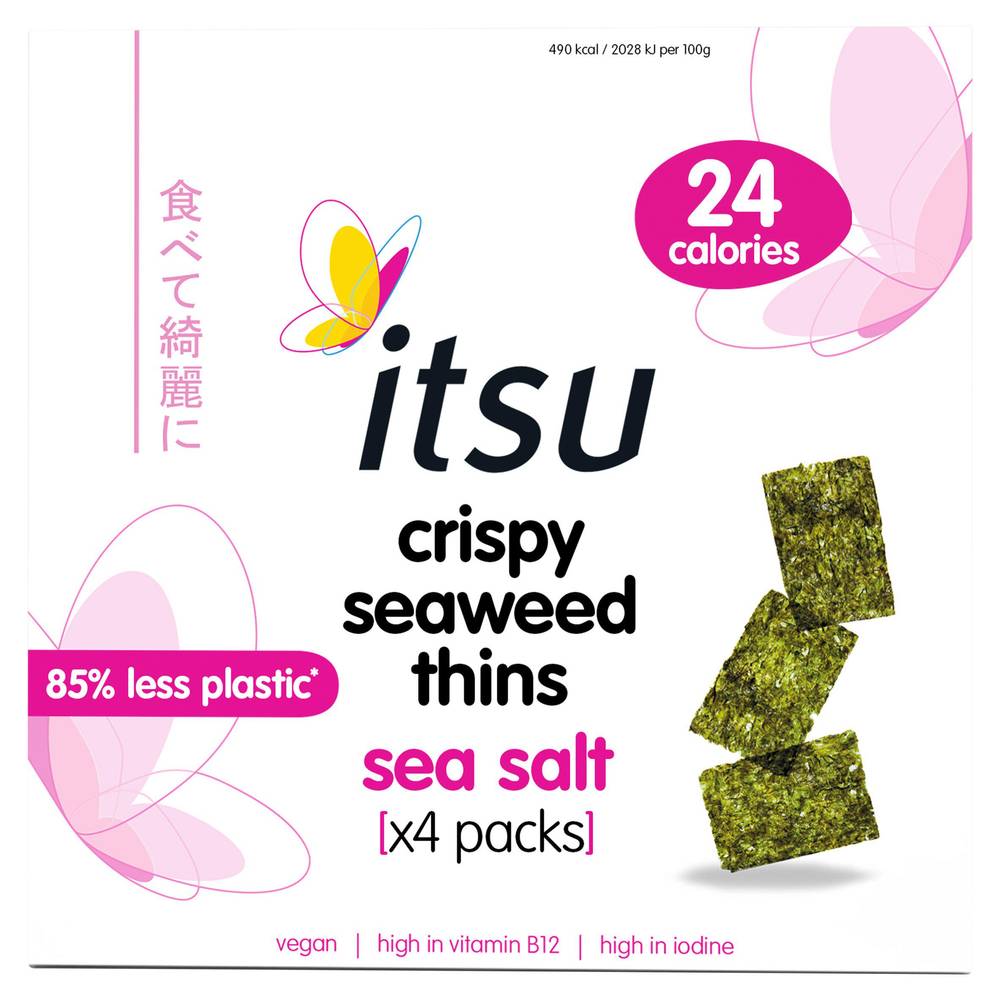 itsu Crispy Seaweed Thins Sea Salt (4 pack)