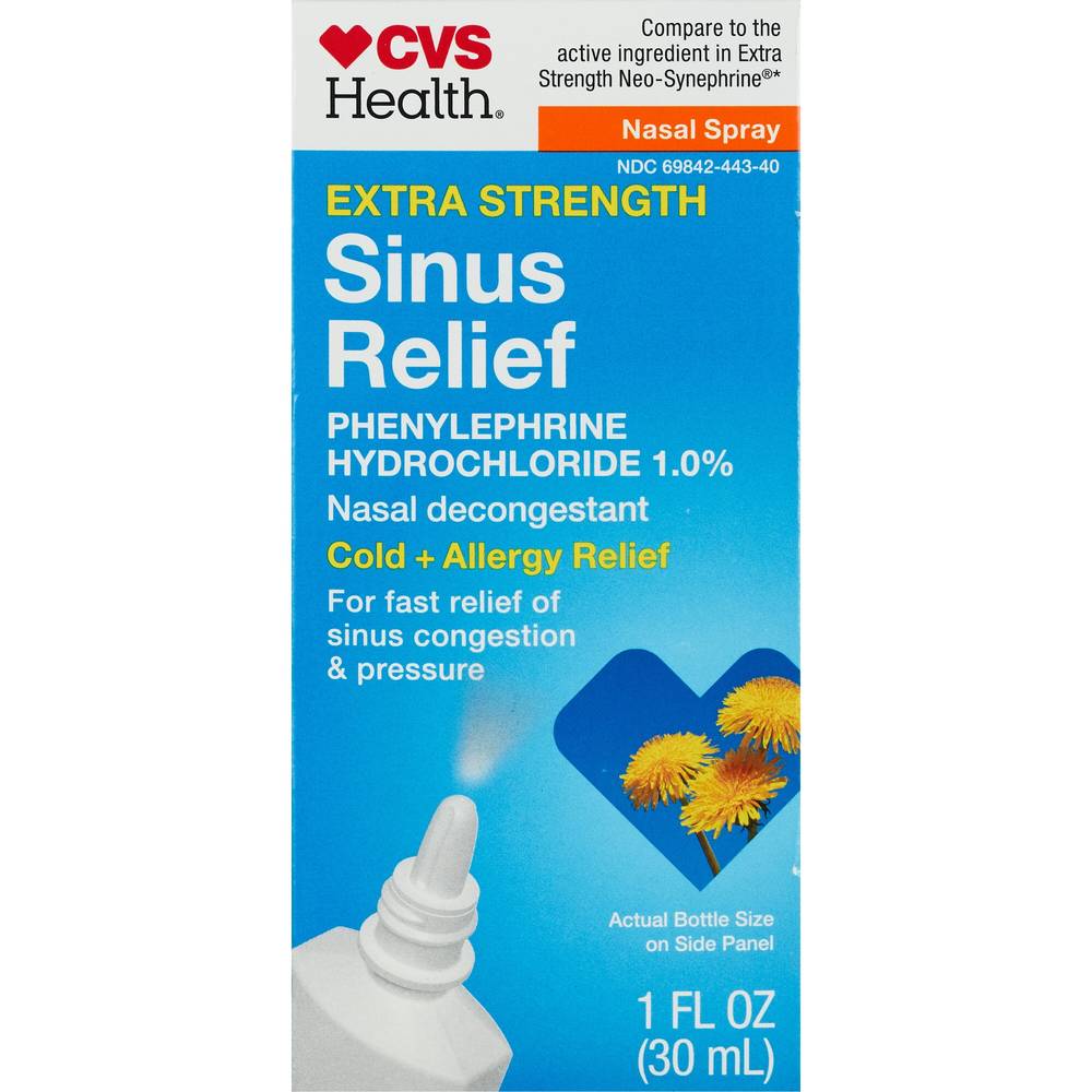 Cvs Health Extra Strength Sinus Relief Nasal Decongestant