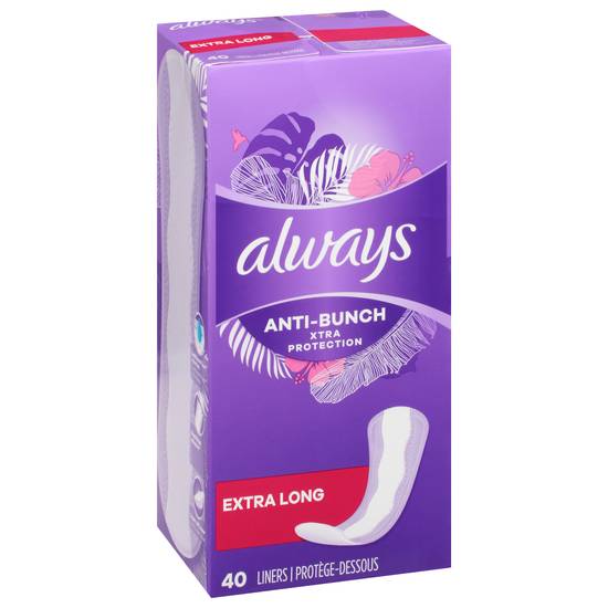Always Xtra Protection Anti-Bunch Extra Long Liners