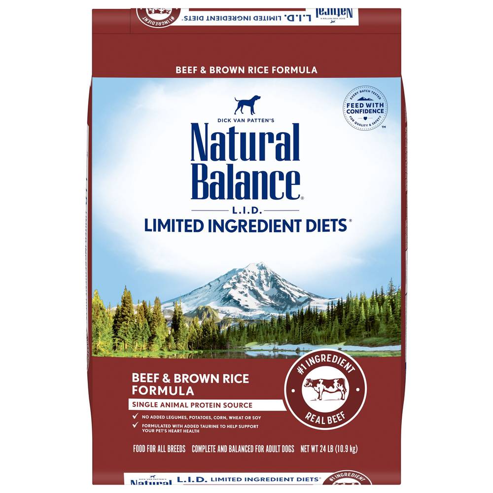 Natural Balance Limited Ingredient Diets Dog Food, Beef & Brown Rice (24 lbs)